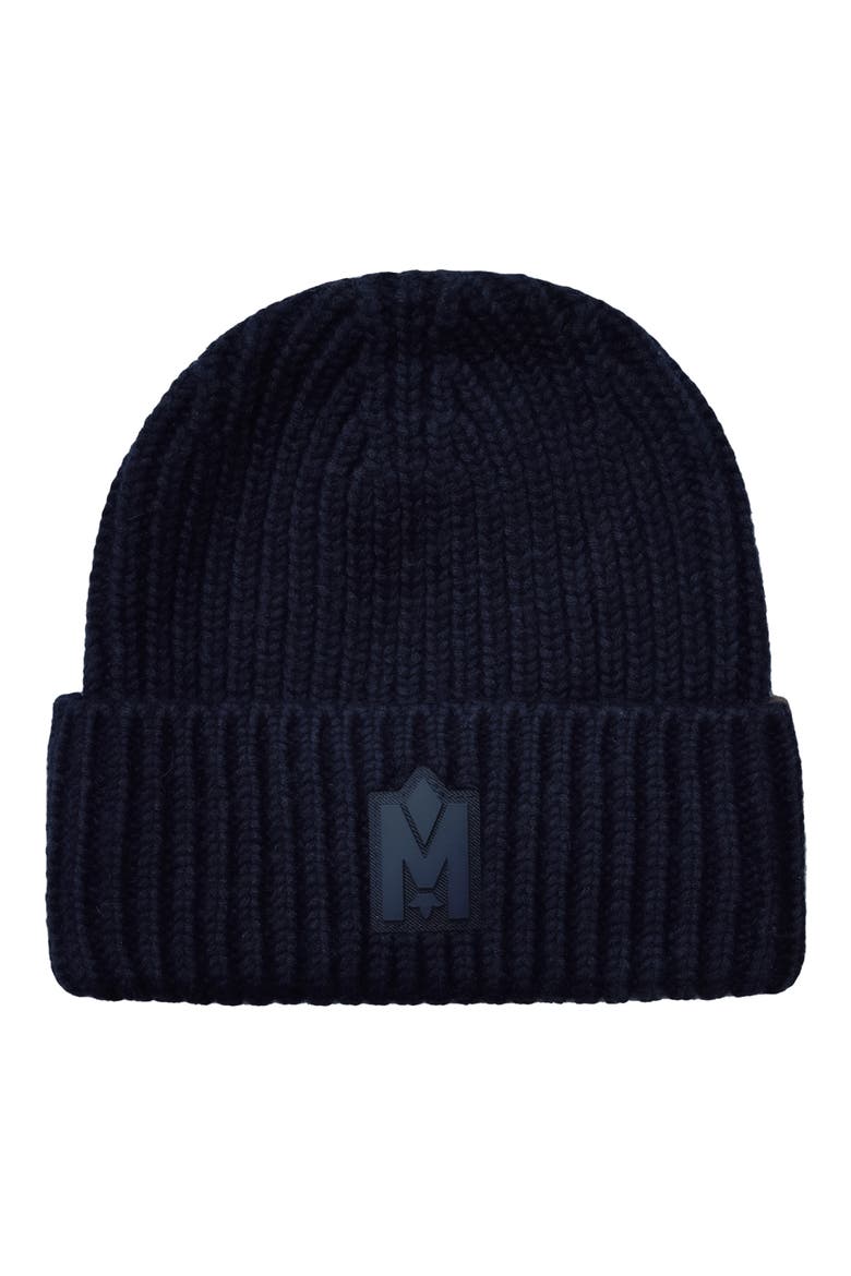 Jude Colorblock Wool Blend Rib Beanie, Main, color, NAVY