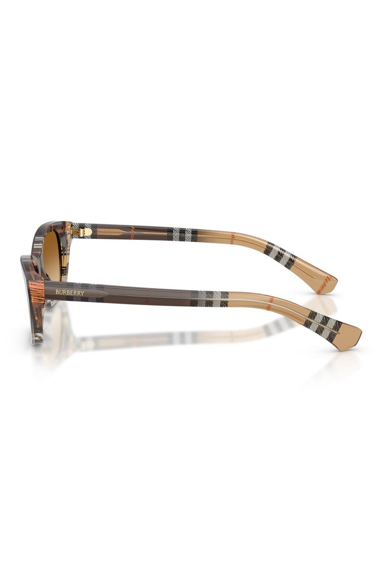52mm Rectangular Sunglasses, Alternate, color, CHECK SAND GRADIENT / BROWN