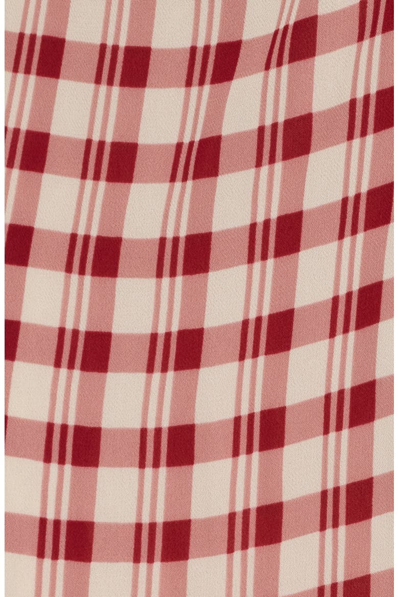 Cece Check Midi Skirt, Alternate, color, SANGRE CHECK