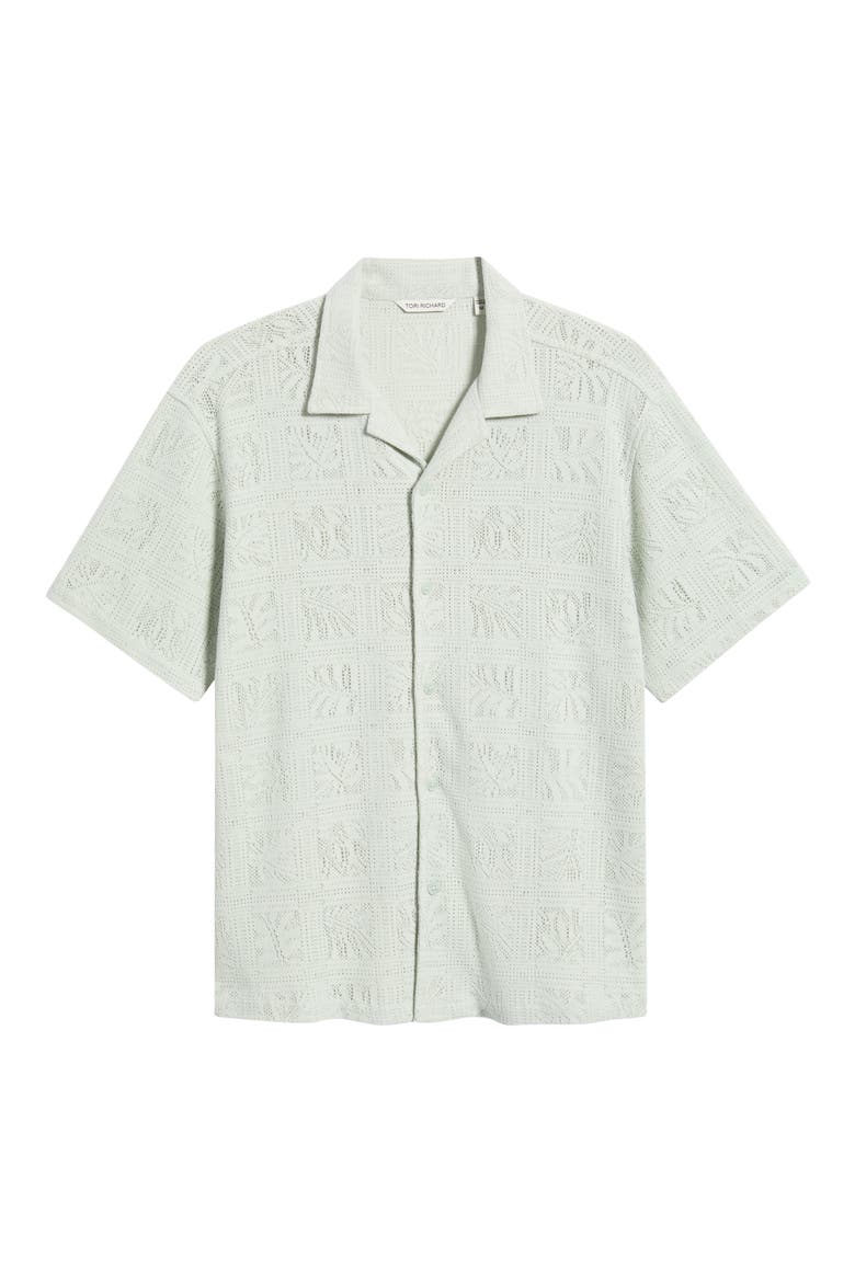 Tile Cabana Camp Shirt, Alternate, color, MIST