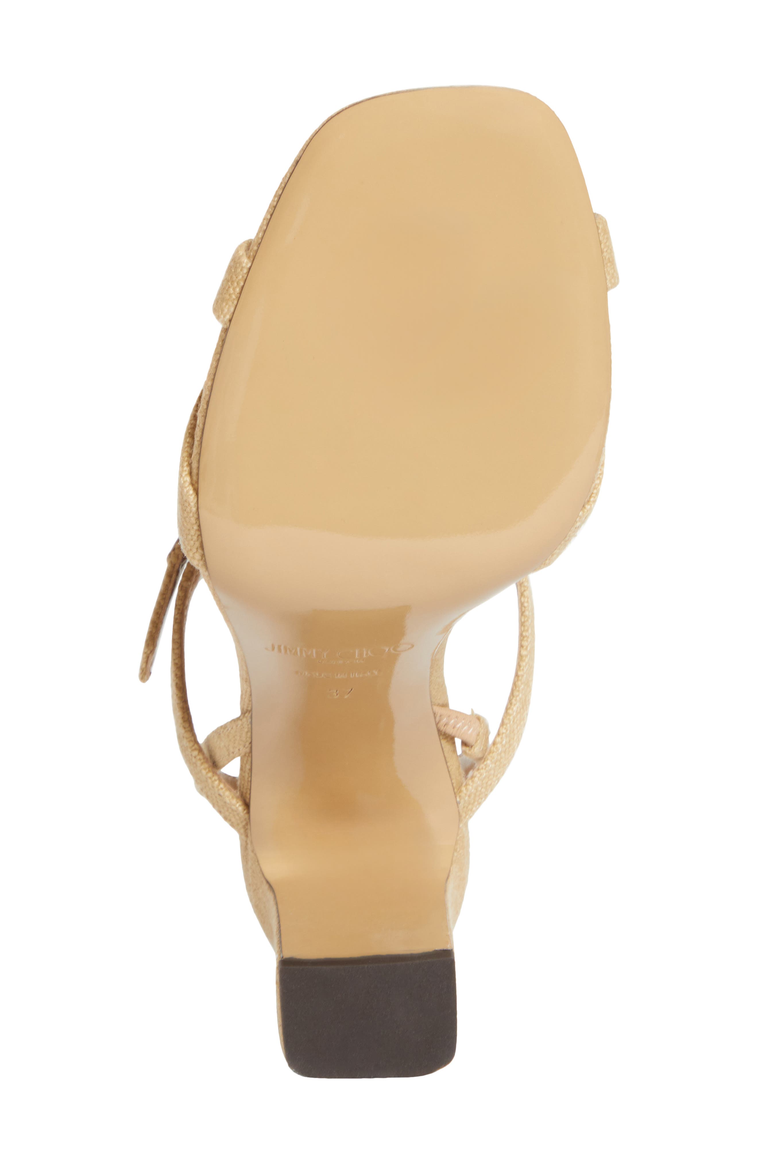 Jimmy Choo Elsy Block Heel Sandal, Alternate, color, Camel