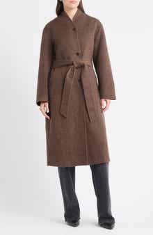 Rails Roland Tie Waist Wool Blend Coat