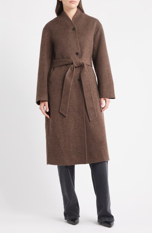 Rails Roland Tie Waist Wool Blend Coat In Brown