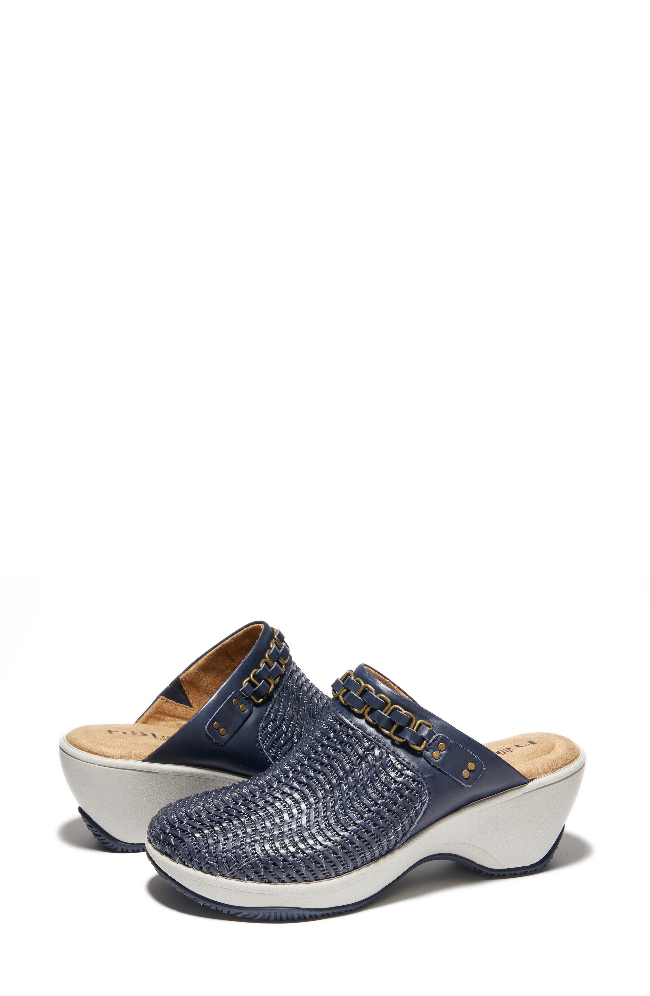 Chloe Clog, Alternate, color, NAVY