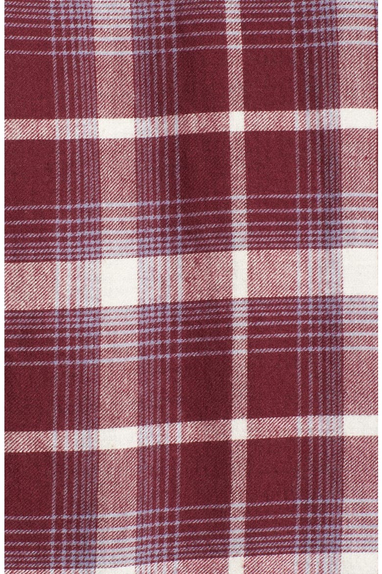 'Once Again' Cotton Plaid Cardigan, Alternate, color, MAUVE WOOD