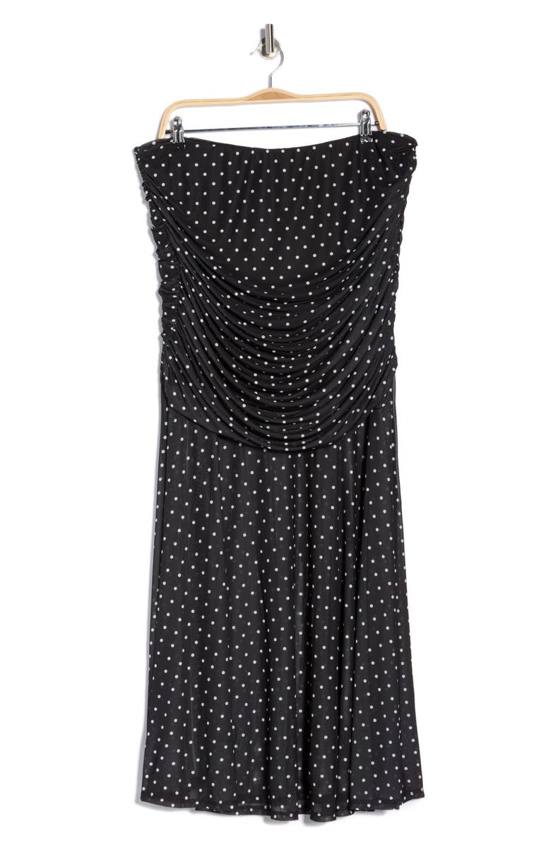 AFRM LOS ANGELES Leroy Ruched Maxi Skirt, Alternate, color, Noir Dot