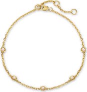 DEVATA Freshwater Pearl Station Chain Bracelet