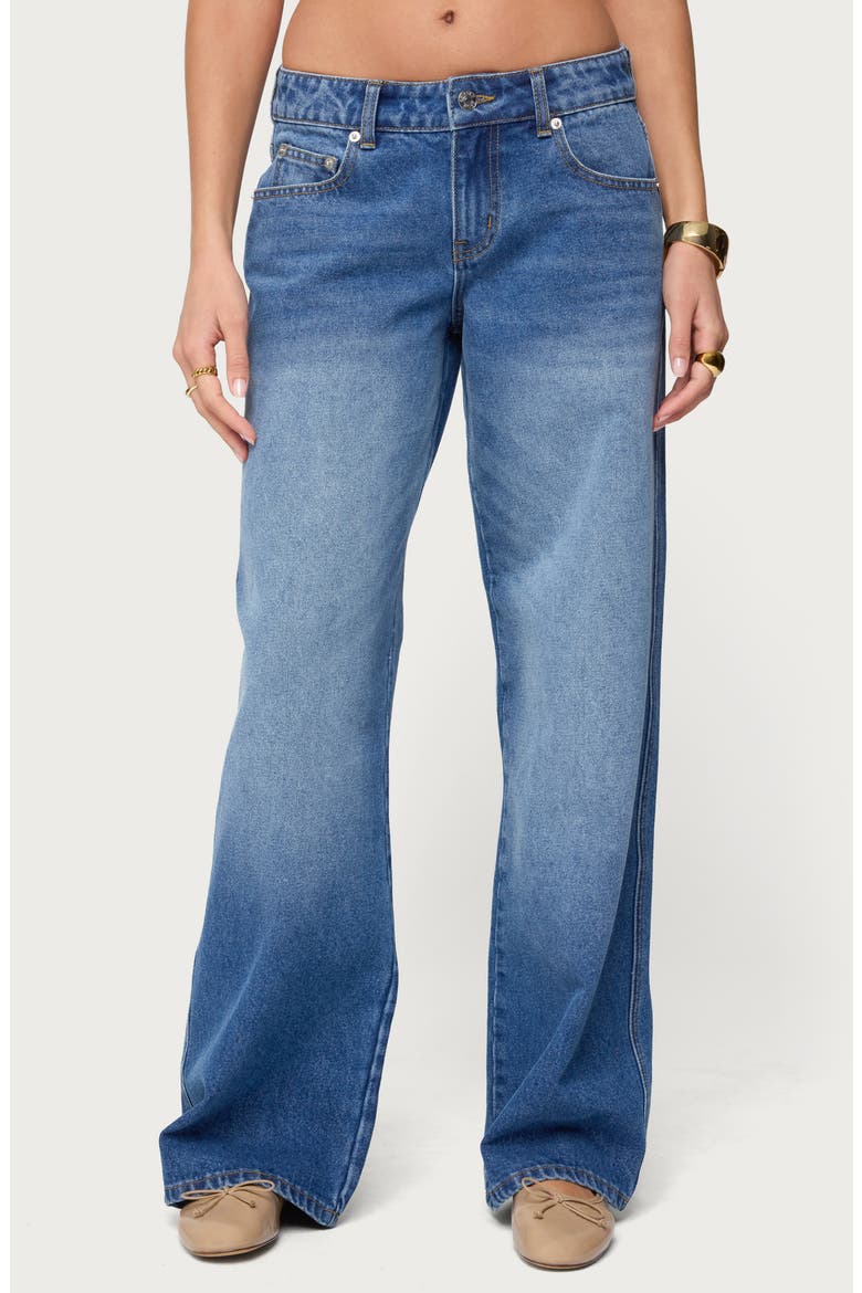 Lauryn Low Rise Wide Leg Jeans, Main, color, BLUE-WASHED