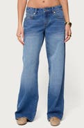 EDIKTED Lauryn Low Rise Wide Leg Jeans