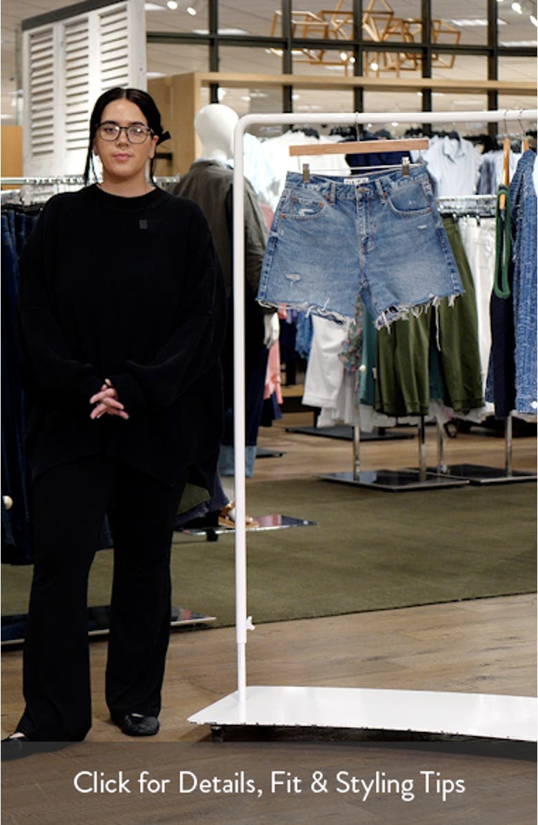 Crossroad Mid Rise Denim Cutoff Shorts, sales video thumbnail