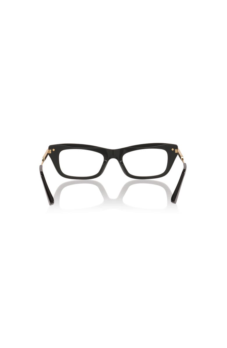 Bottega Veneta 51mm Rectangle optical glasses, Alternate, color, Black