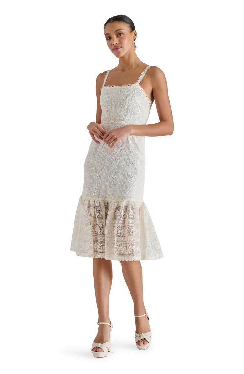 Steve Madden Hartley Lace Dress, Alternate, color, Marshmallow