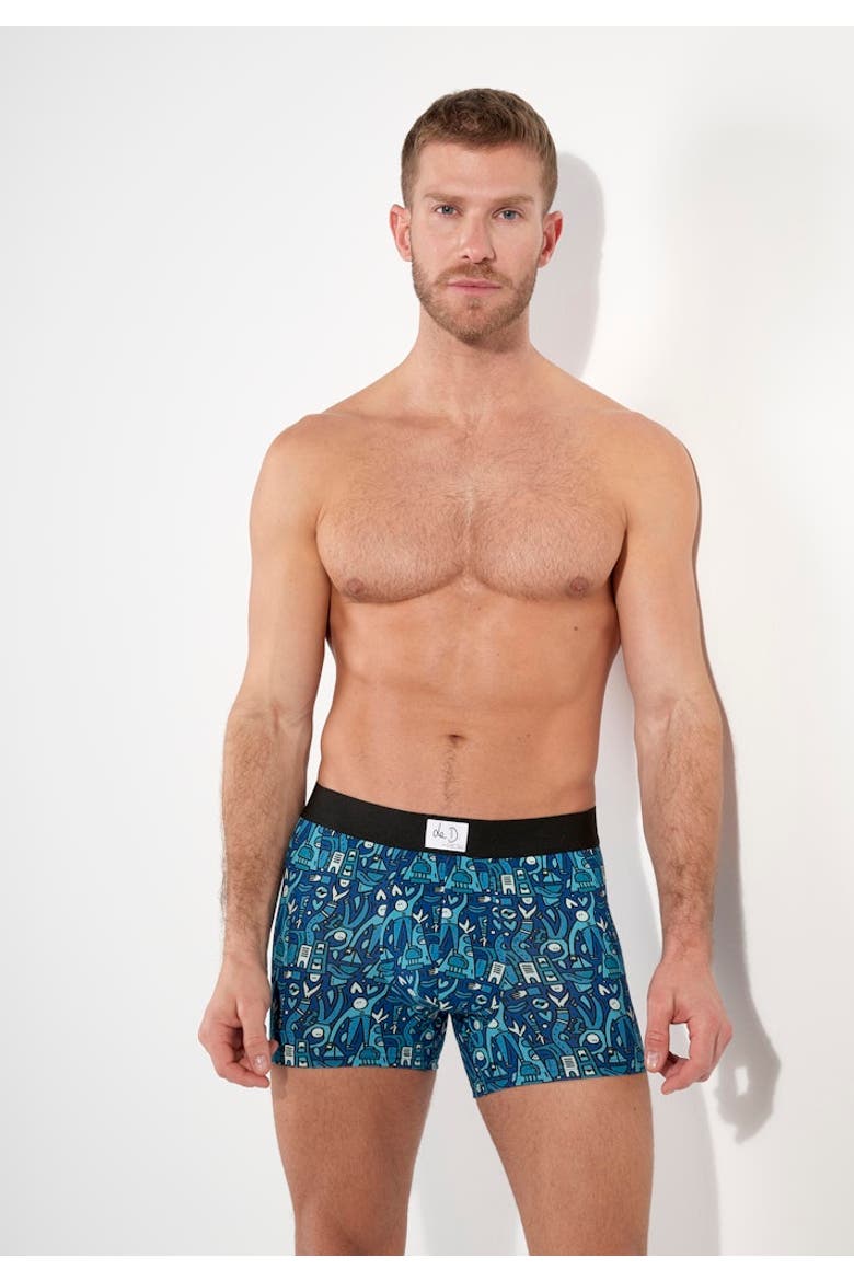 Voyages Boxer Briefs, Alternate, color, Blue Print
