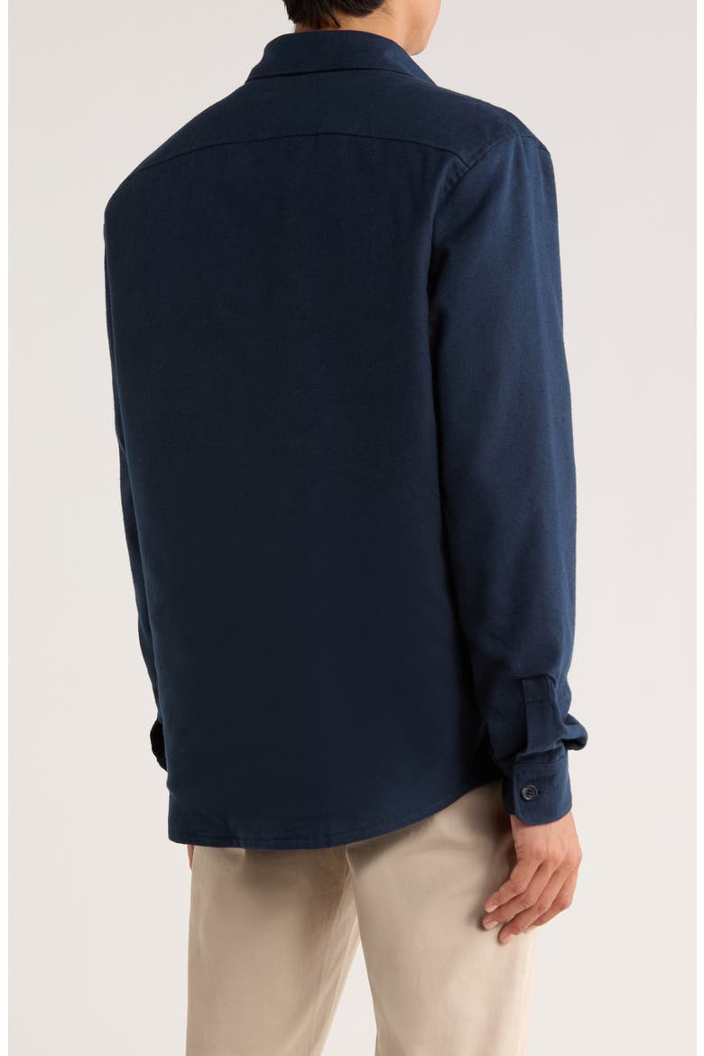Flannel Shirt, Alternate, color, DARK SAPPHIRE / DARK SAPPHIRE