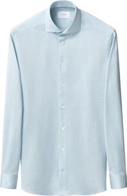 Eton Contemporary Fit Filo di Scozia Jersey Dress Shirt