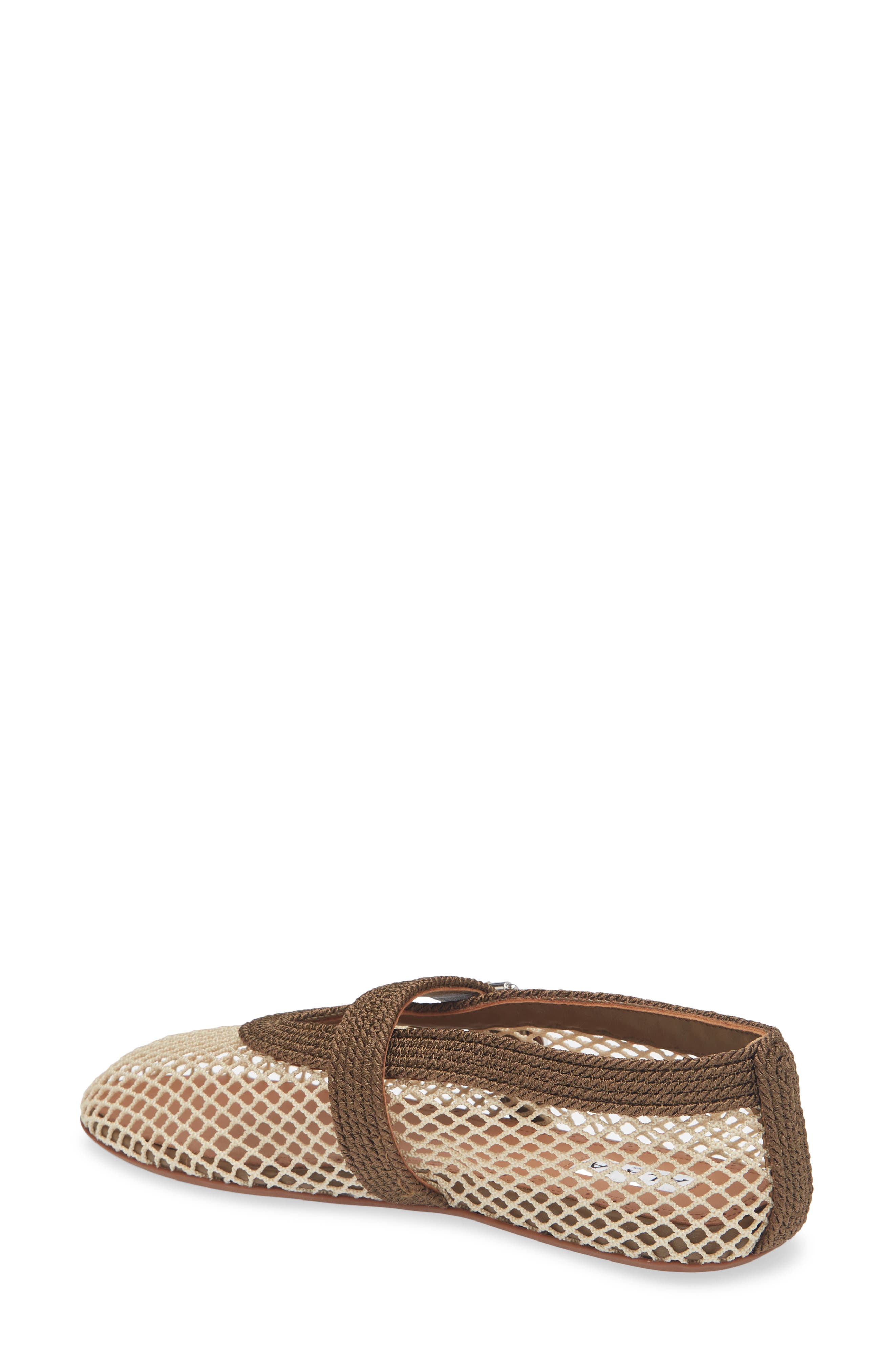 Alaïa Mesh Mary Jane Flat, Alternate, color, Vert Kaki