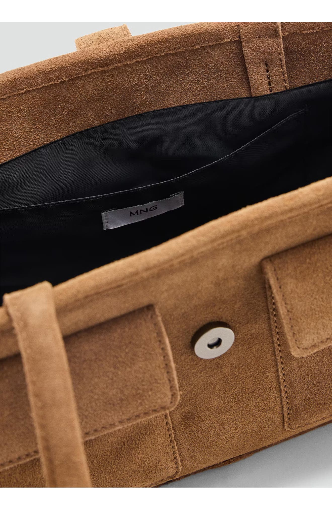 Suede Buckle Shoulder Bag, Alternate, color, SAND