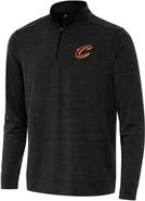 ANTIGUA Men's Antigua Heather Black Cleveland Cavaliers Bright Quarter-Zip Top