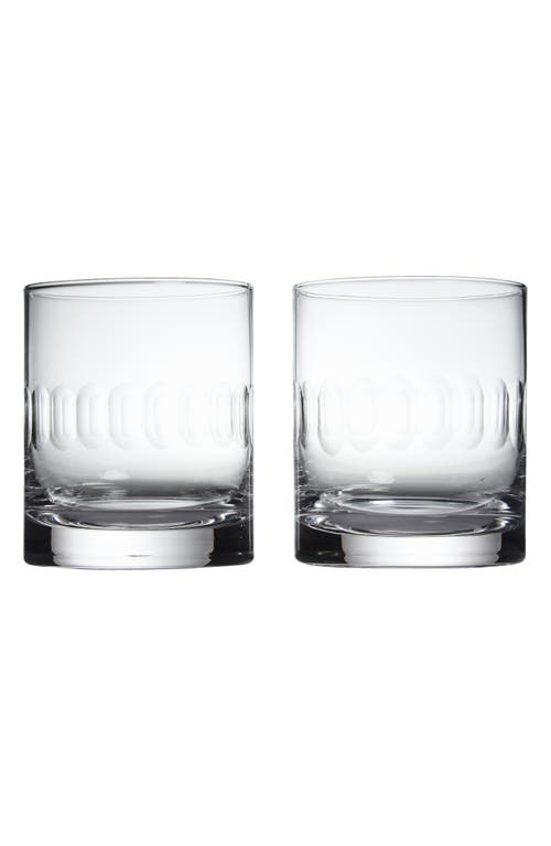 The Vintage List Set Of 2 Crystal Whiskey Glasses In Transparent