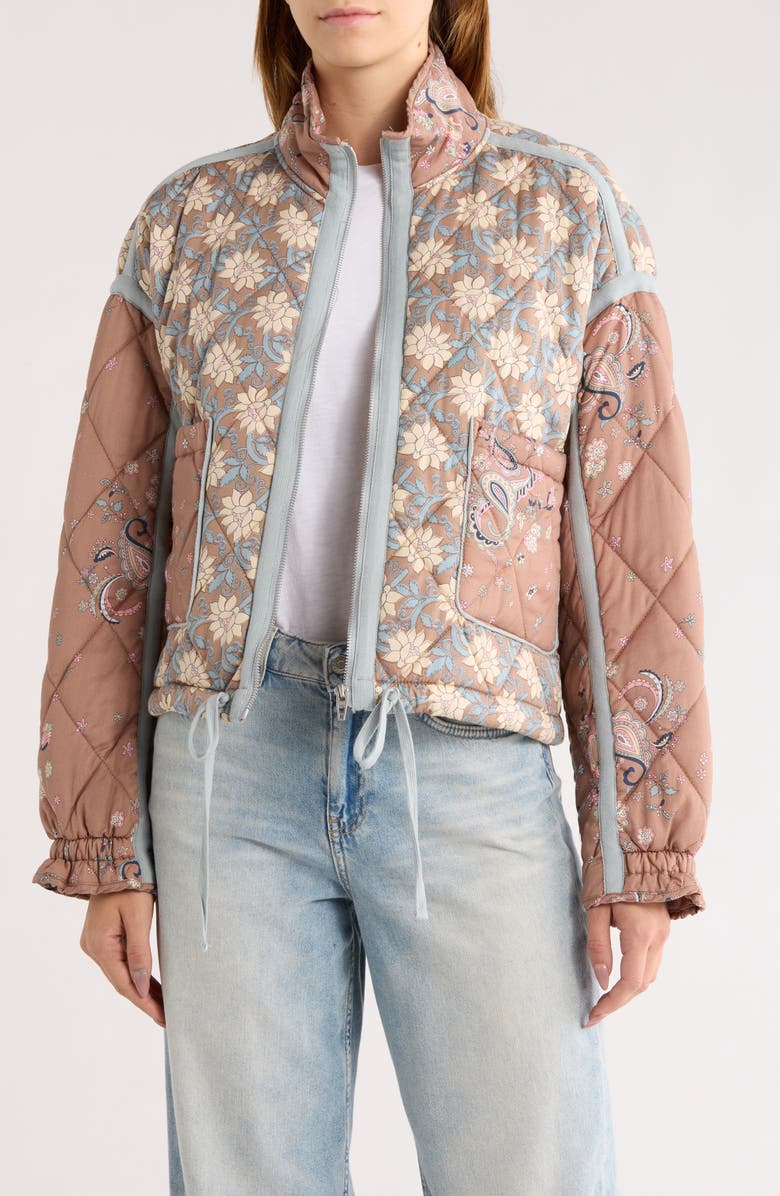BLANKNYC Bloom Bash Quilted Bomber Jacket, Main, color, Paisley Petal
