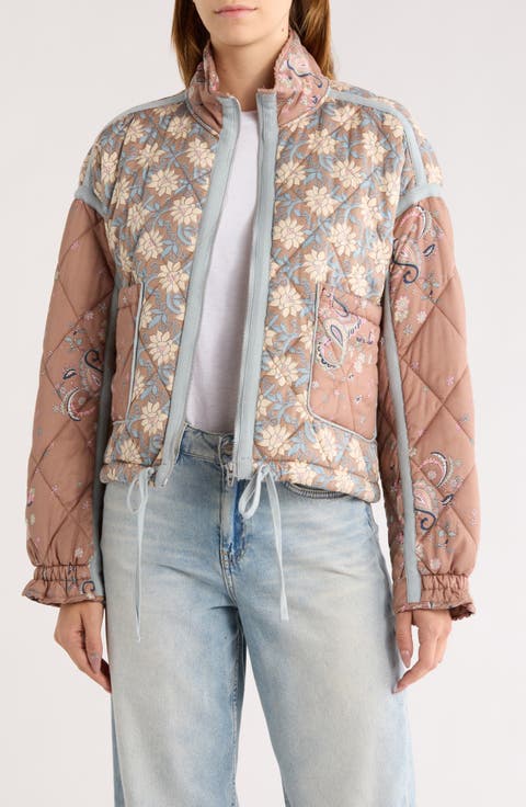 Bloom Bash Quilted Bomber Jacket