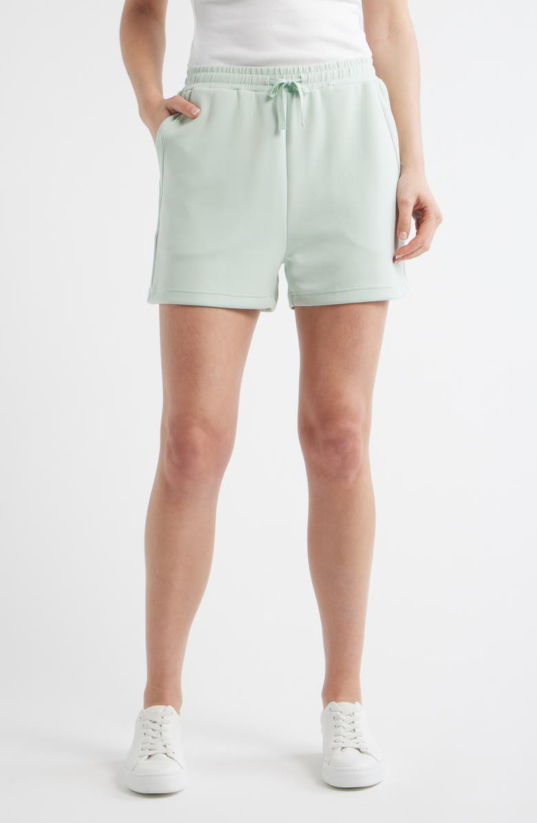 Bernardo Knit Shorts, Main, color, Green