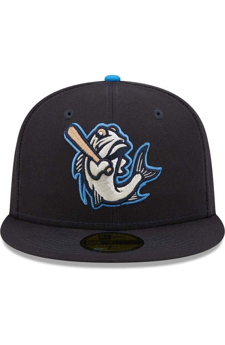 New Era Men's New Era Navy Tampa Tarpons Authentic Collection Team Home 59FIFTY Fitted Hat, Alternate, color, 