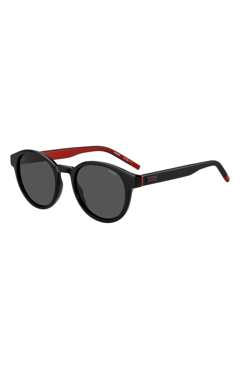 HUGO 51mm Panthos Sunglasses, Alternate, color, Black/ Grey