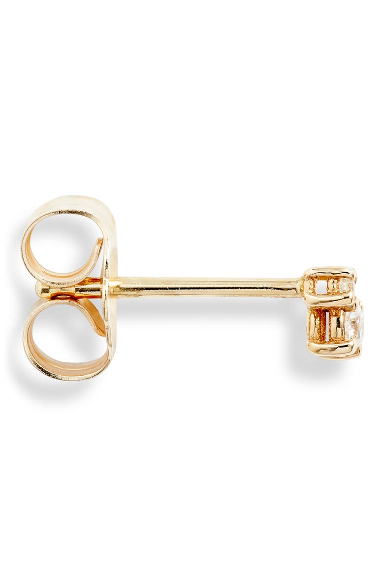 Diamond Duo Stud Earring, Alternate, color, YELLOW GOLD/ DIAMOND