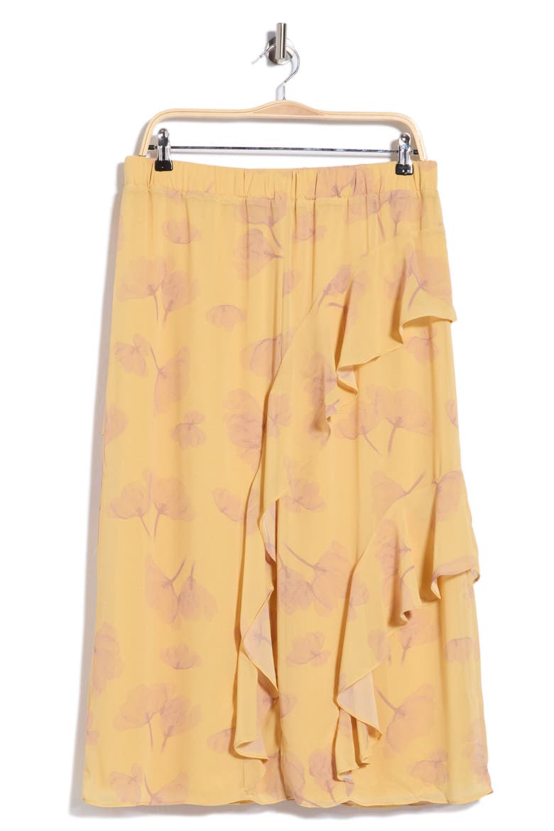 Ruffled Floral Maxi Skirt, Alternate, color, ABSTRACT FLOWER DAFF