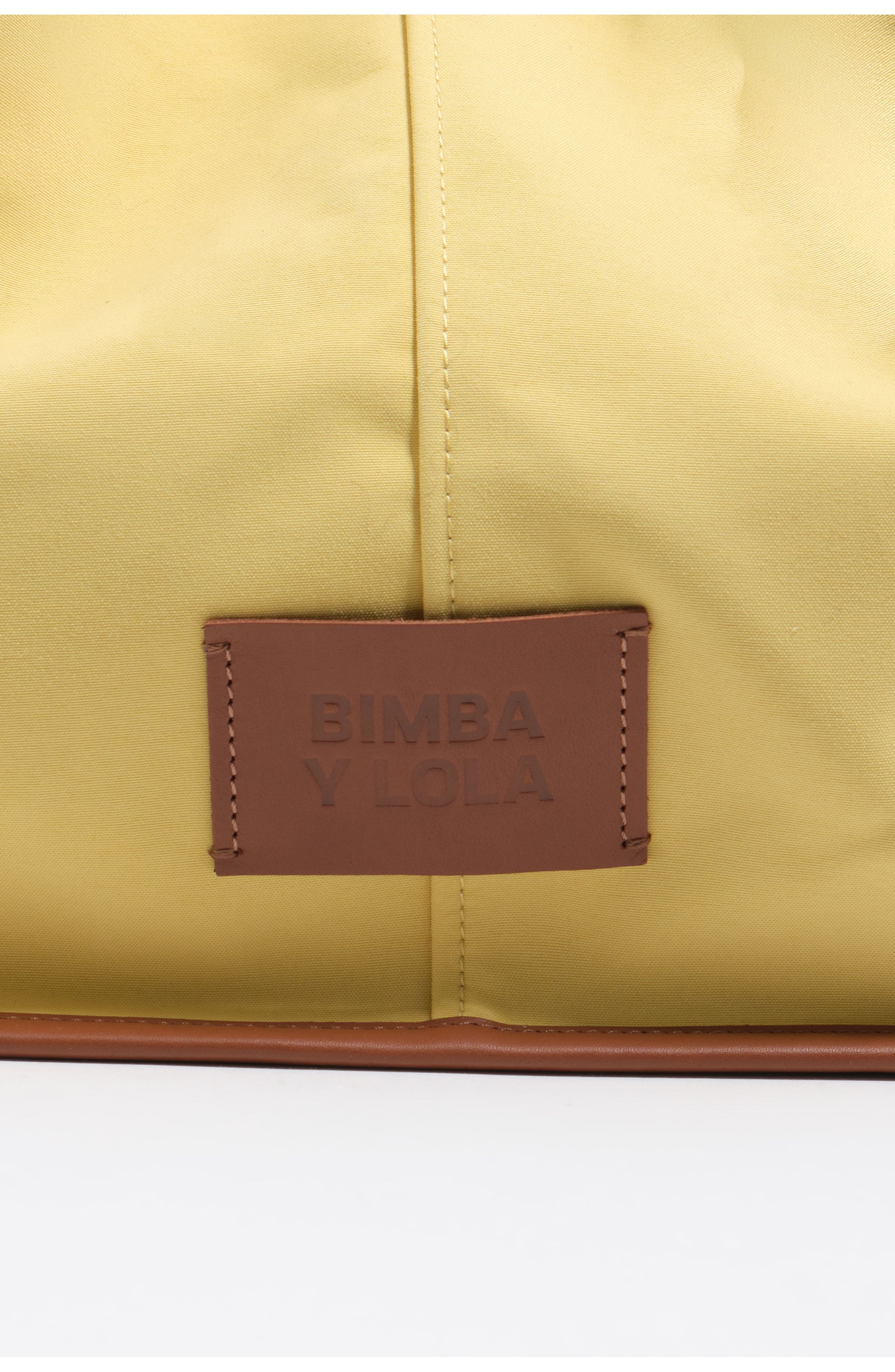 Large Gabardine Shopper Bag, Alternate, color, BANANA