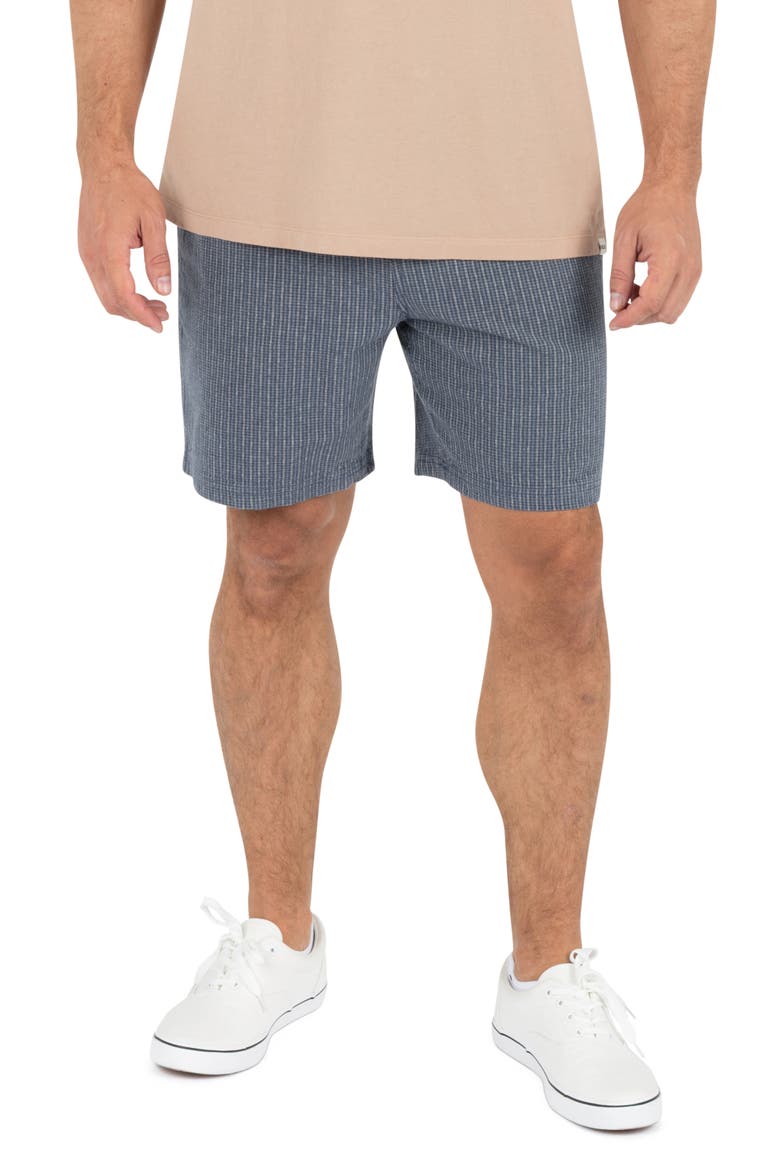 Raleigh Volley Stripe Cotton & Linen Drawstring Shorts, Alternate, color, MONSOON