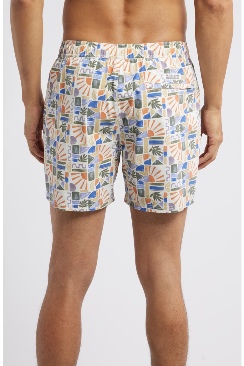 The Bungalow Water Repellent Swim Trunks, Alternate, color, BEACH SUN TILE (103)