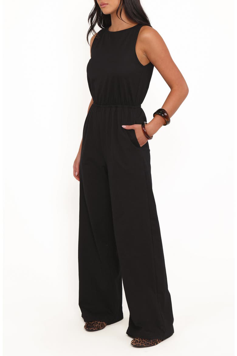 Sansa Stretch Jumpsuit, Alternate, color, BLACK