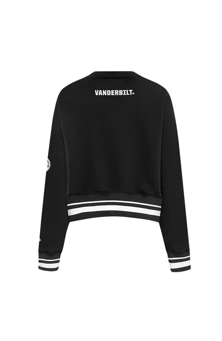 PRO STANDARD Women's Pro Standard Black Vanderbilt Commodores Pearl Cropped Pullover Sweatshirt, Alternate, color, Black