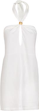 ViX Paula Hermanny Aster Halter Linen Blend Cover-Up Dress