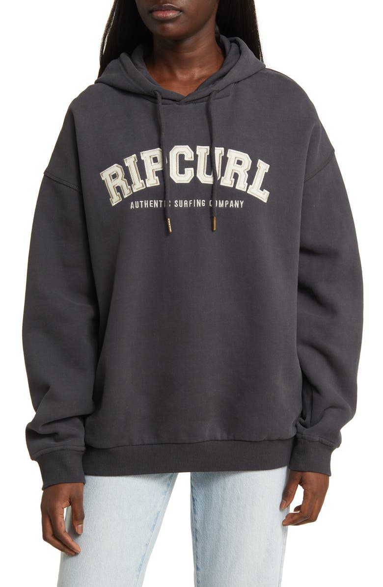 Rip Curl Varsity Appliqué Hoodie, Main, color, 