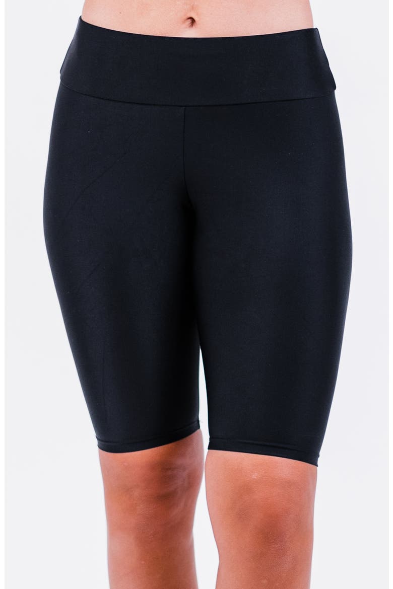 Long Bike Swim Shorts, Main, color, Black