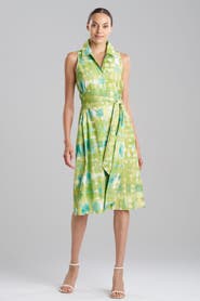 Natori PLAIDS Halter Button Down Dress