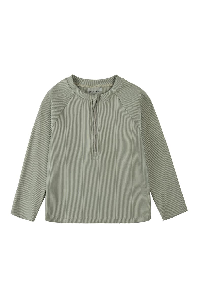 Kids' Long Sleeve Rib Rashguard, Main, color, GREEN
