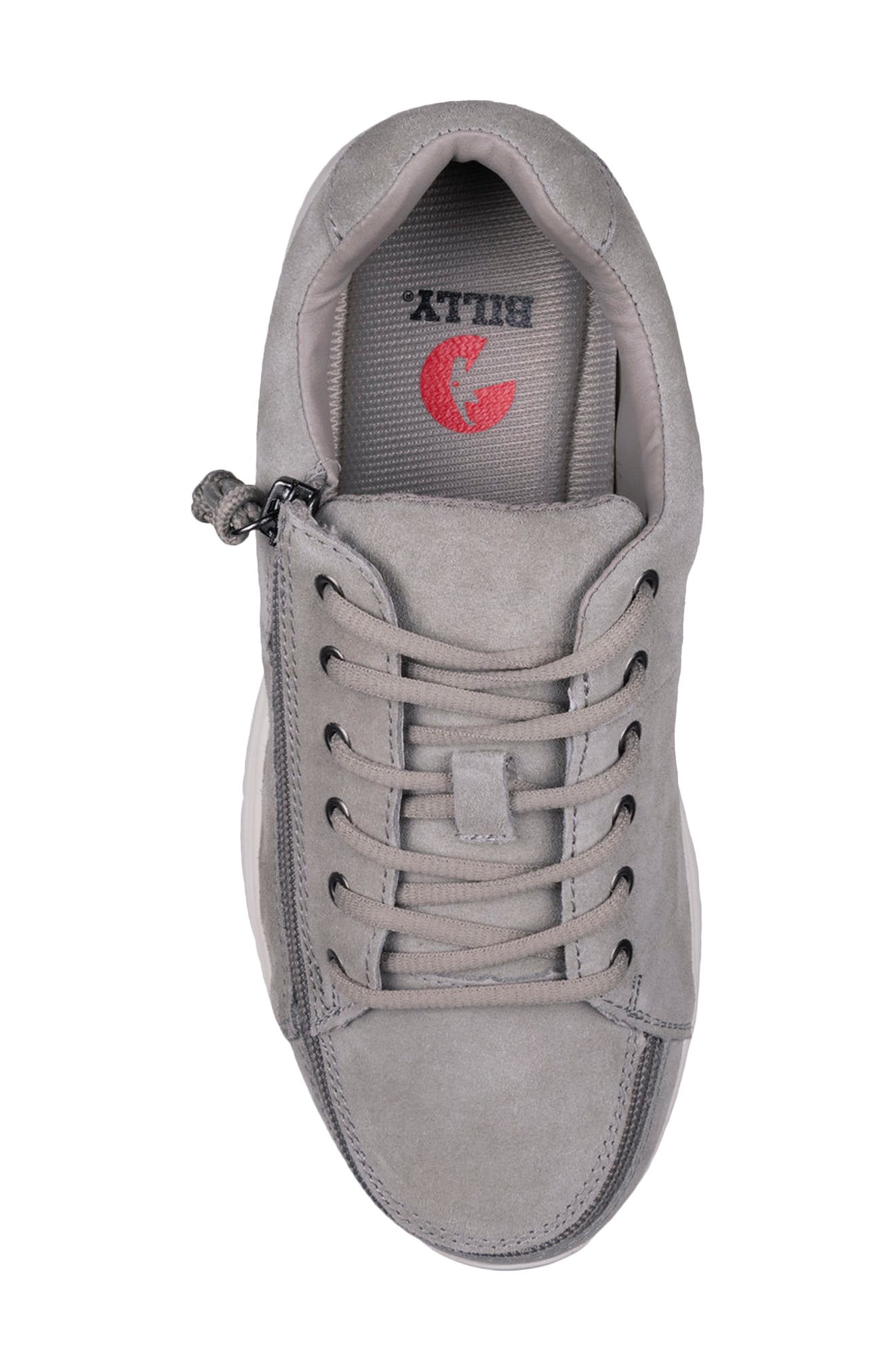 BILLY Comfort Low Zip Around Sneaker, Alternate, color, GREY SUEDE