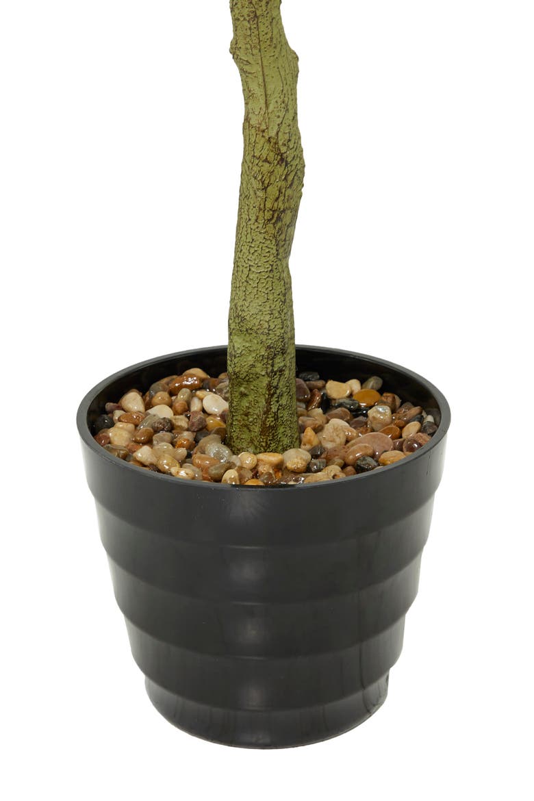 Green Faux Foliage Artificial Ficus Tree, Alternate, color, GREEN