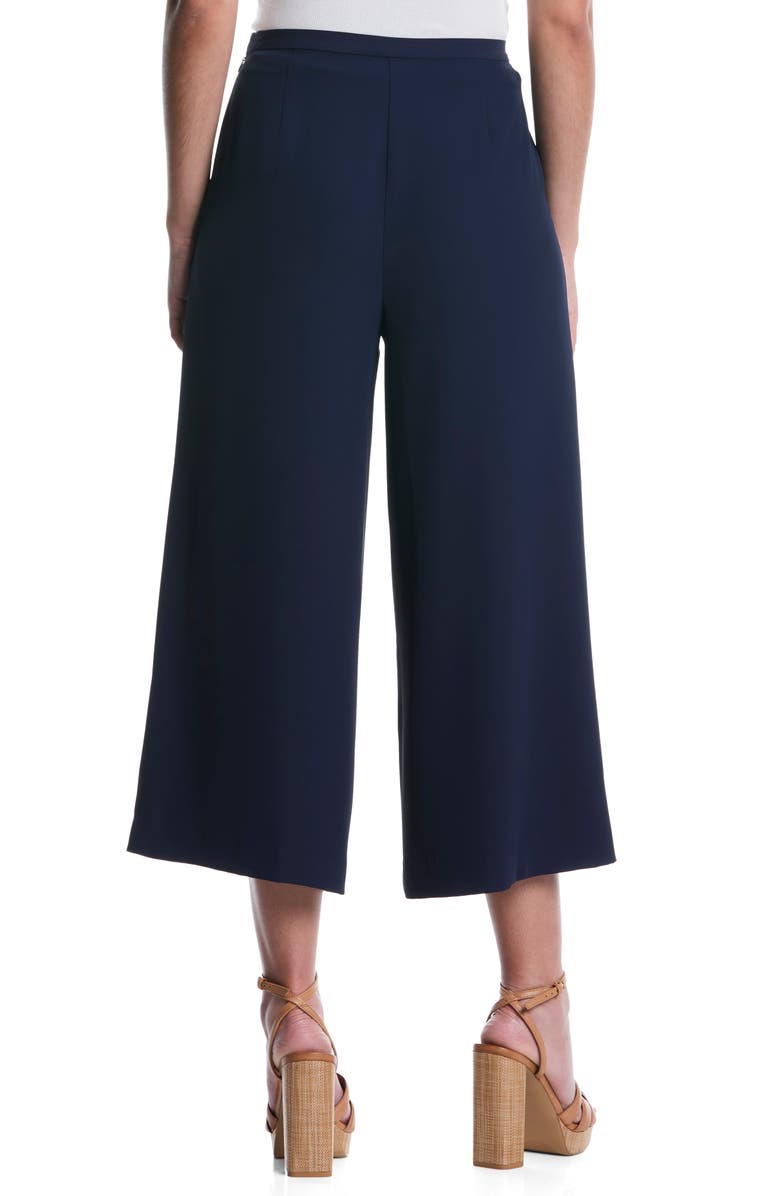Laundry by Shelli Segal Grommet Lacing Culottes, Alternate, color, Peacoat