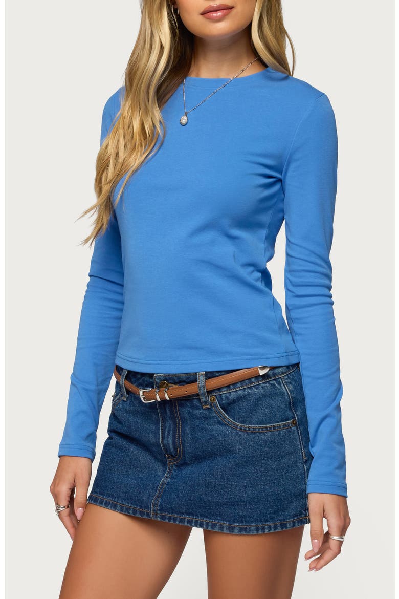 Kiyan Long Sleeve Top, Alternate, color, BLUE
