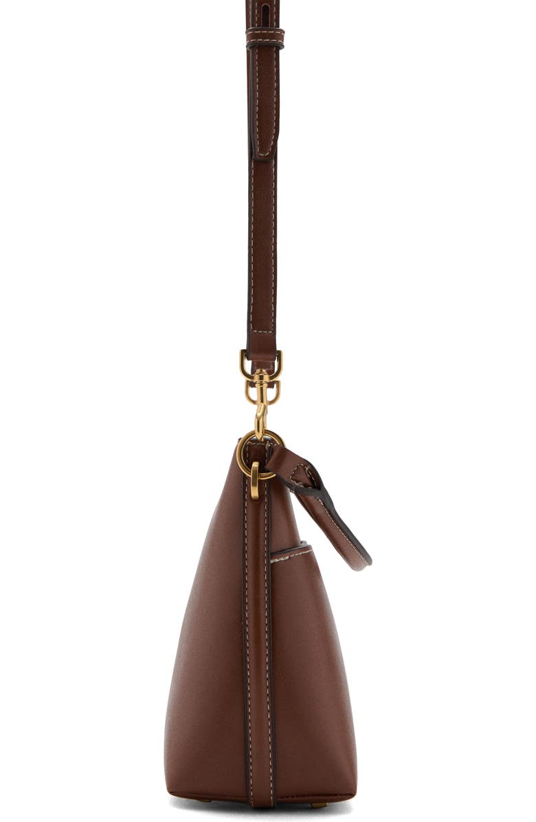 MANGO Faux Leather Bucket Bag, Alternate, color, Leather