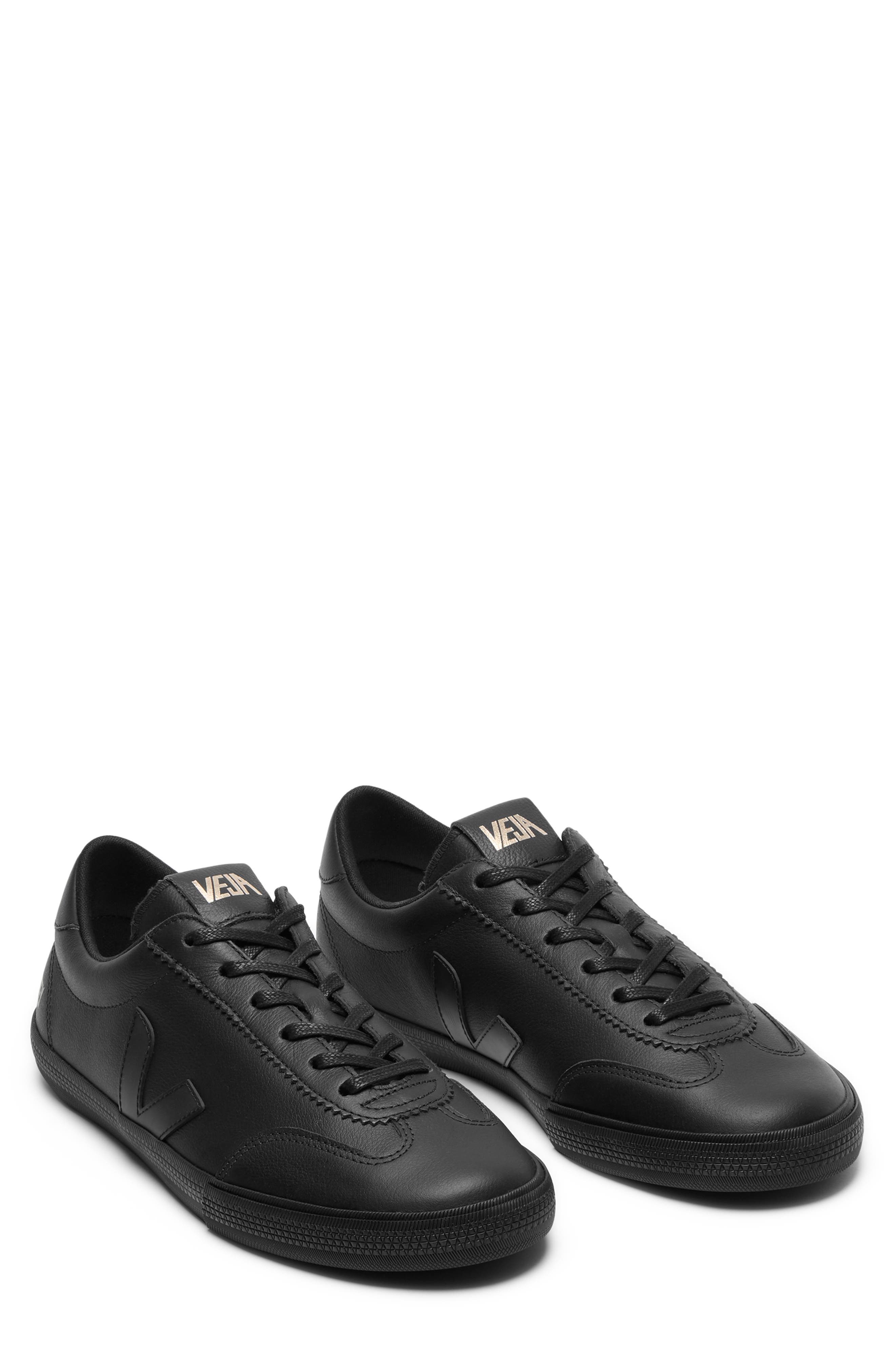 Veja Volley Leather Sneaker, Main, color, Full Black