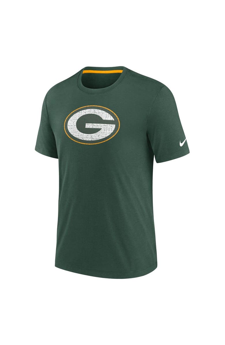 Nike Men's Nike Green Green Bay Packers Rewind Playback Logo Tri-Blend T-Shirt, Alternate, color, 