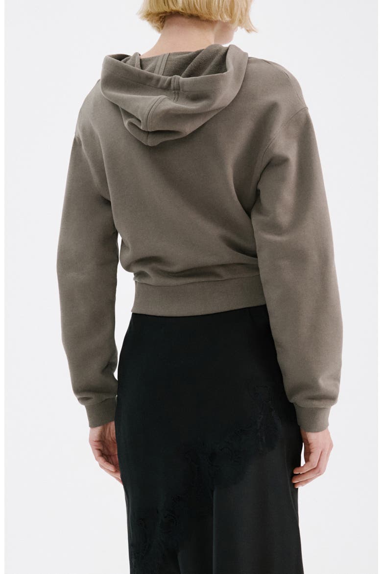 Seamed Terry Zip Hoodie, Alternate, color, GREY
