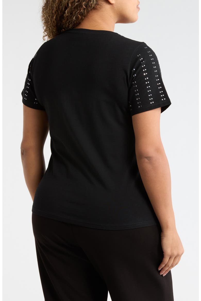 Jaima Embellished T-Shirt, Alternate, color, BLACK