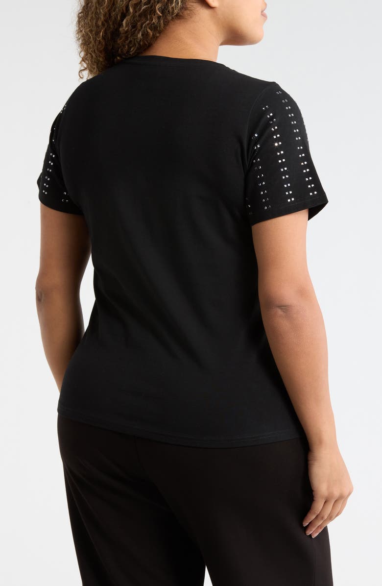 BY DESIGN Jaima Embellished T-Shirt, Alternate, color, Black